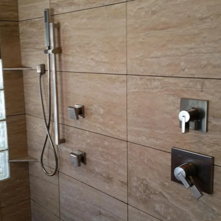 Shower fixture installation for Water Heater Replacement in Rowley